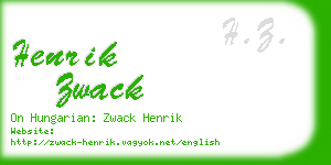 henrik zwack business card